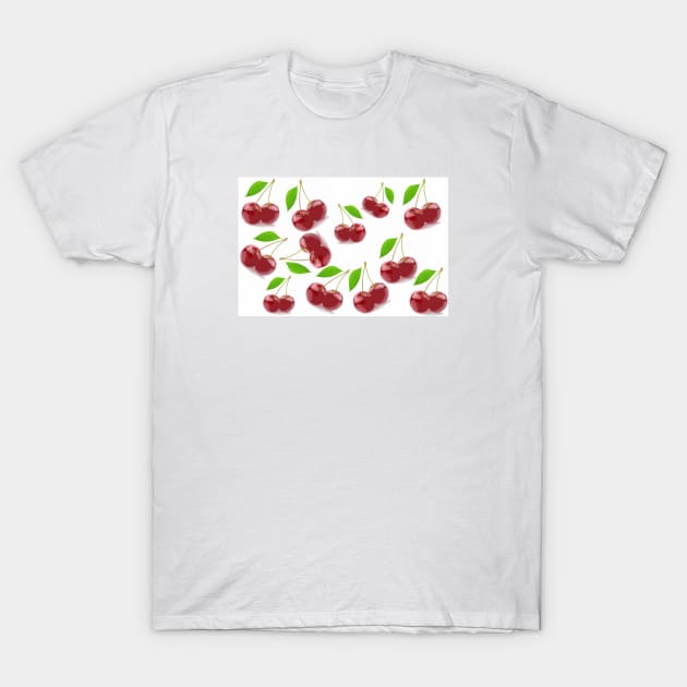 Cherry Pattern T-Shirt by FoodPatterns